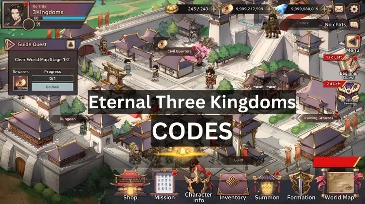 Eternal Three Kingdoms Codes